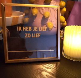 Fototlijstje met tekst - goud kleur