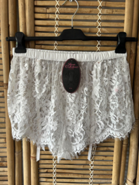 Hunkemöller Private Short Lace Jarretels Arabella Snow White L