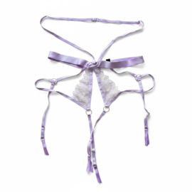 Hunkemöller Private Tara Embroidery Harness Lilac L/XL