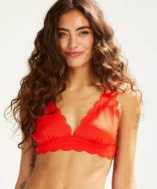 Hunkemöller Scallop Triangle Bikinitop Firey Red