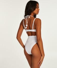 Hunkemöller Scallop Highleg Highwaist Bikinislip Bright White