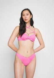 Hunkemöller Scallop High Leg Bikinislip Hot Orchid