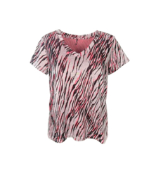 Only V-neck top Bright White Zebra