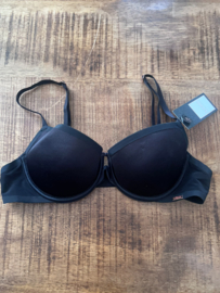 Hunkemöller Noir Mesh Essentials Push Bh Caviar 80A
