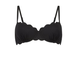 Hunkemöller Scallop Padded Bikinitop Nero