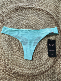 Hunkemöller Invisible String Stripe Pastel Turqoise XS