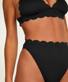 Hunkemöller Scallop High Leg Highwaist Bikinislip Nero