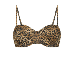 Hunkemöller Leopard Push Up Bikinitop Taupe