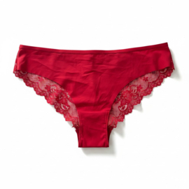 Hunkemöller Invisible Lace Back Brasilian Tango Red S