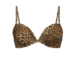 Hunkemöller Leopard Push Up  Bikinitop Taupe