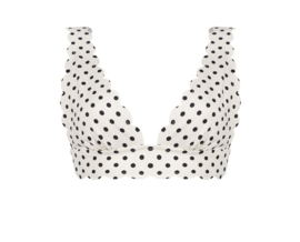 Hunkemöller Scallop Dot Triangle Bikinitop Off White