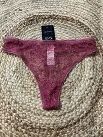 Hunkemöller Lyla Allover Lace String Maroon XS