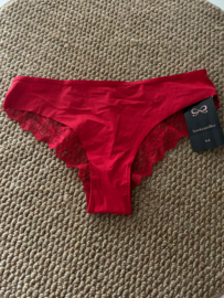 Hunkemöller Invisible Lace Back Brasilian Tango Red S