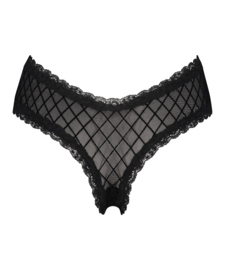 Hunkemöller V-Shape Brasilian Flock Mesh Caviar XXS