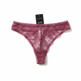 Hunkemöller Lyla Allover Lace String Maroon XS