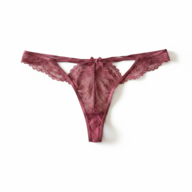 Hunkemöller Lauren String Maroon Purple XL