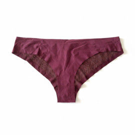 Hunkemöller Invisible Brasilian Fishnet Windsor Wine XL