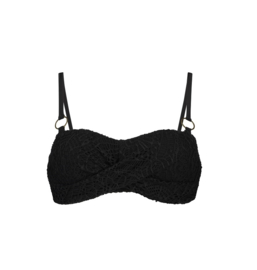 Hunkemöller Crochet Bandeau Bikini Top Black