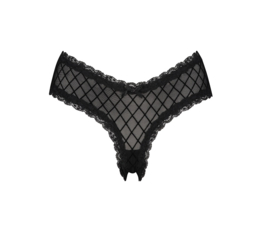 Hunkemöller V-Shape Brasilian Flock Mesh Caviar XXS