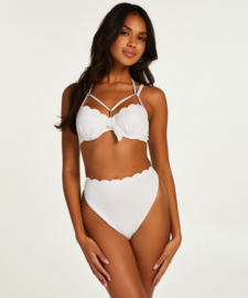 Hunkemöller Scallop Highleg Highwaist Bikinislip Bright White