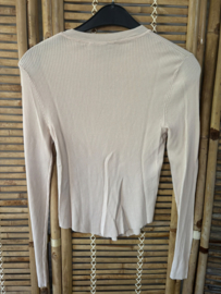 Zara Rib Top Beige – Maat S