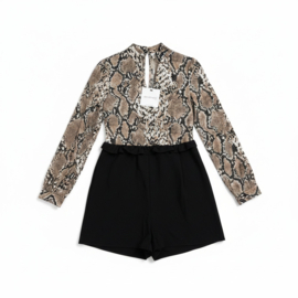Delousion Playsuit met Snakeprint – Maat XS