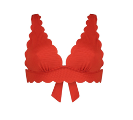 Hunkemöller Scallop Triangle Bikinitop Firey Red