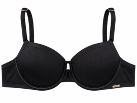 Hunkemöller Noir Mesh Essentials Push Bh Caviar 80A