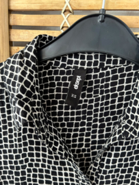 Eksept Blousejurk – Zwart/Wit Print – Maat XS