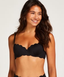 Hunkemöller Scallop Padded Bikinitop Nero