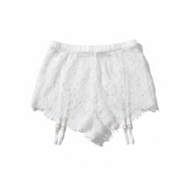 Hunkemöller Private Short Lace Jarretels Arabella Snow White L