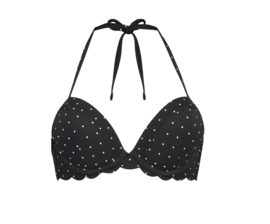 Hunkemöller Scallop Dot Push Up Bikinitop Black