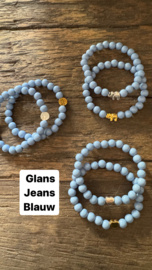 Glans jeans blauw 8mm