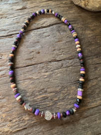 Boho ketting paars
