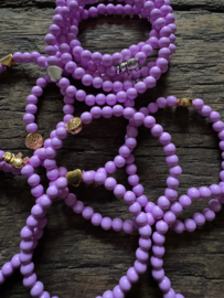 Glans lila/roze 6mm