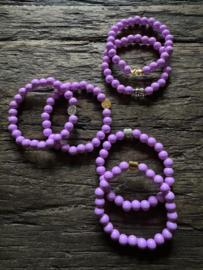Glans lila/roze 8mm