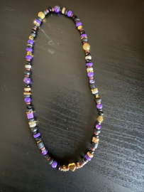 Boho ketting paars