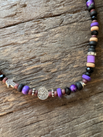 Boho ketting paars