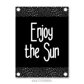 Tuinposter Enjoy the Sun (zwart)