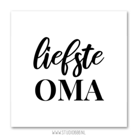 Sticker DIY - Liefste oma