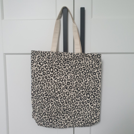 Tas met luipaard print (naturel)