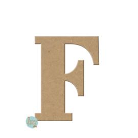 MDF figuur: Lettertype 'Chocolade' 'f' 20cm