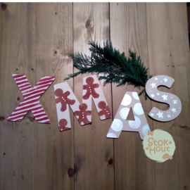 Zelf beschilderde kerstmis letters