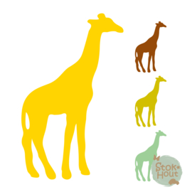 Muurfiguur: Giraffe (M091)