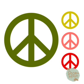 Muurfiguur: Peace teken (M012)