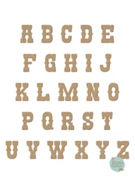 MDF figuur: Lettertype 'Circus 'c' 10cm