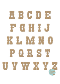 MDF figuur: Lettertype 'Circus 'c' 10cm