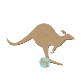 MDF figuur: Kangaroo (M077) 10cm