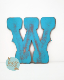 Vintaged Circus letter - 20cm/50cm - bv Aqua blauw