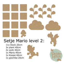 MDF figuren Setje Mario level 2 (M534)
